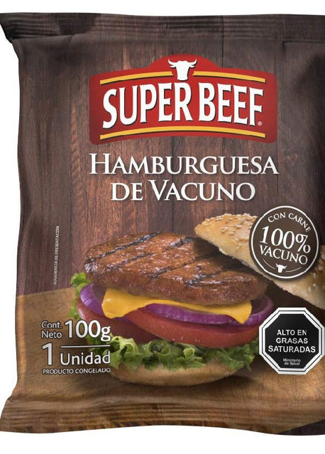 HAMBURGUESA DE VACUNO SUPER BEEF 100 GRS
